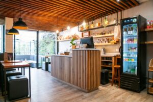 Empty coffee shop